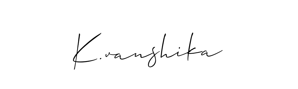 It looks lik you need a new signature style for name K.vanshika. Design unique handwritten (Allison_Script) signature with our free signature maker in just a few clicks. K.vanshika signature style 2 images and pictures png