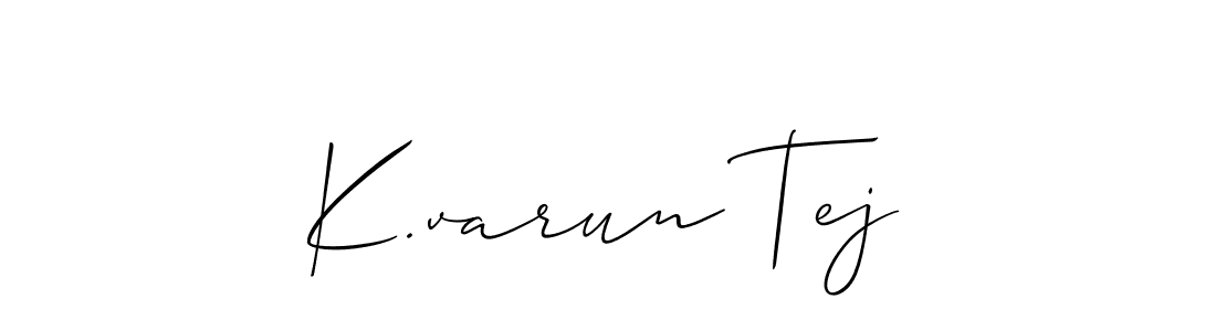 Also You can easily find your signature by using the search form. We will create K.varun Tej name handwritten signature images for you free of cost using Allison_Script sign style. K.varun Tej signature style 2 images and pictures png