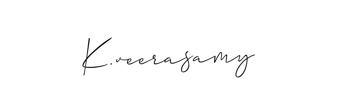 How to make K.veerasamy signature? Allison_Script is a professional autograph style. Create handwritten signature for K.veerasamy name. K.veerasamy signature style 2 images and pictures png