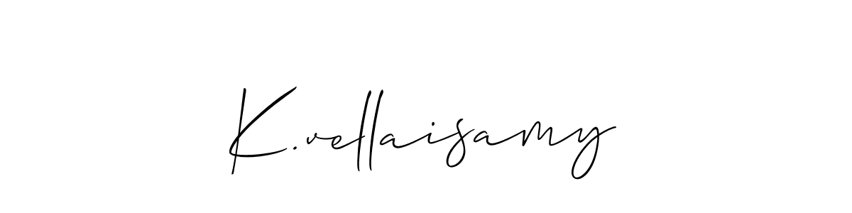 Also You can easily find your signature by using the search form. We will create K.vellaisamy name handwritten signature images for you free of cost using Allison_Script sign style. K.vellaisamy signature style 2 images and pictures png