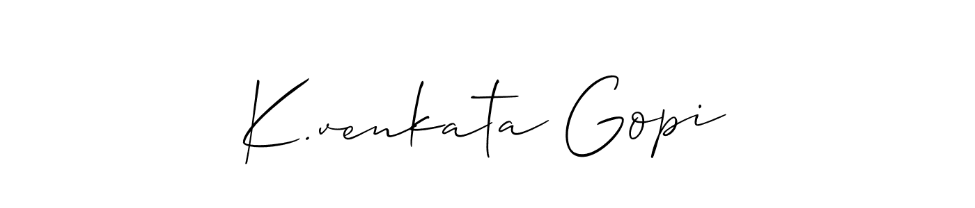 How to Draw K.venkata Gopi signature style? Allison_Script is a latest design signature styles for name K.venkata Gopi. K.venkata Gopi signature style 2 images and pictures png