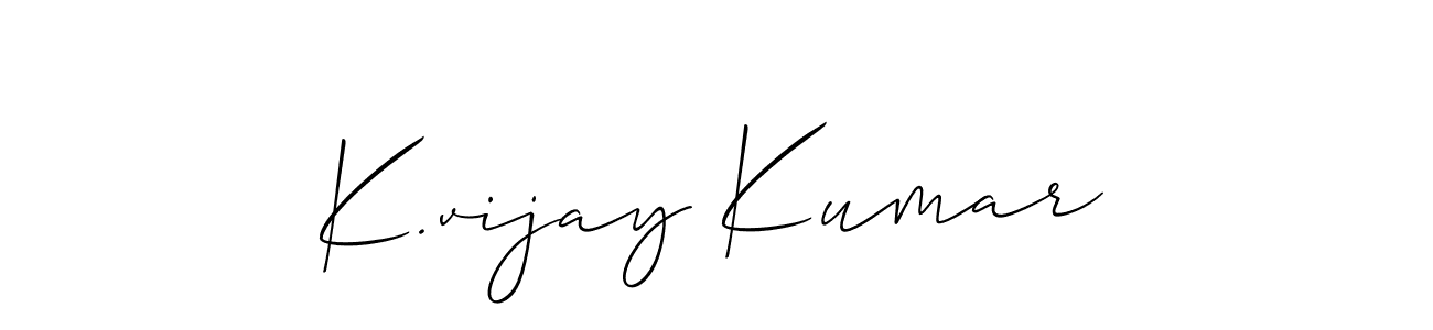 Also we have K.vijay Kumar name is the best signature style. Create professional handwritten signature collection using Allison_Script autograph style. K.vijay Kumar signature style 2 images and pictures png