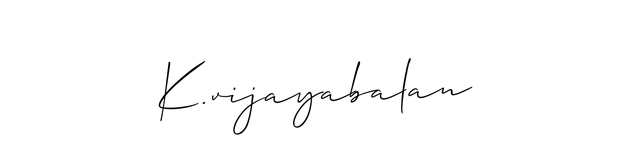 It looks lik you need a new signature style for name K.vijayabalan. Design unique handwritten (Allison_Script) signature with our free signature maker in just a few clicks. K.vijayabalan signature style 2 images and pictures png