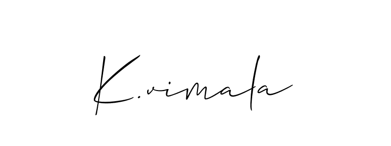 K.vimala stylish signature style. Best Handwritten Sign (Allison_Script) for my name. Handwritten Signature Collection Ideas for my name K.vimala. K.vimala signature style 2 images and pictures png