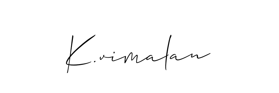 How to make K.vimalan signature? Allison_Script is a professional autograph style. Create handwritten signature for K.vimalan name. K.vimalan signature style 2 images and pictures png