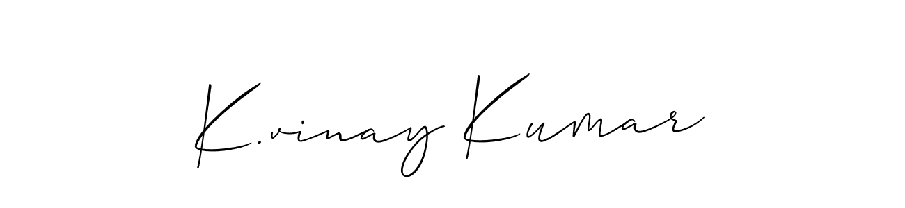 Also we have K.vinay Kumar name is the best signature style. Create professional handwritten signature collection using Allison_Script autograph style. K.vinay Kumar signature style 2 images and pictures png