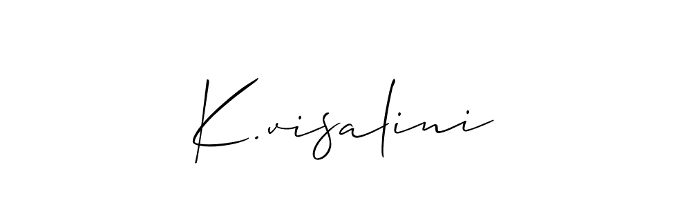 Make a beautiful signature design for name K.visalini. With this signature (Allison_Script) style, you can create a handwritten signature for free. K.visalini signature style 2 images and pictures png