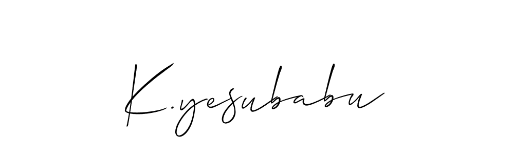 How to make K.yesubabu name signature. Use Allison_Script style for creating short signs online. This is the latest handwritten sign. K.yesubabu signature style 2 images and pictures png