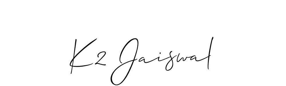 You should practise on your own different ways (Allison_Script) to write your name (K2 Jaiswal) in signature. don't let someone else do it for you. K2 Jaiswal signature style 2 images and pictures png