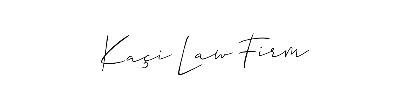 Design your own signature with our free online signature maker. With this signature software, you can create a handwritten (Allison_Script) signature for name Kaçi Law Firm. Kaçi Law Firm signature style 2 images and pictures png