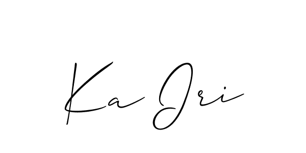 How to Draw Ka Iri signature style? Allison_Script is a latest design signature styles for name Ka Iri. Ka Iri signature style 2 images and pictures png