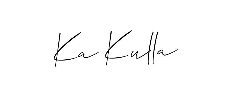 Make a short Ka Kulla signature style. Manage your documents anywhere anytime using Allison_Script. Create and add eSignatures, submit forms, share and send files easily. Ka Kulla signature style 2 images and pictures png