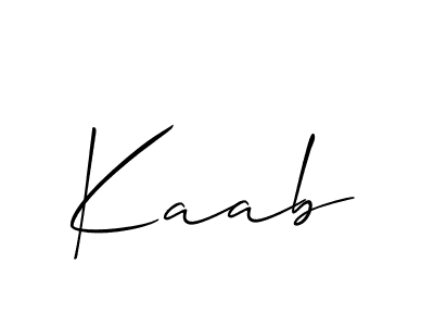 How to make Kaab signature? Allison_Script is a professional autograph style. Create handwritten signature for Kaab name. Kaab signature style 2 images and pictures png