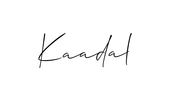 You should practise on your own different ways (Allison_Script) to write your name (Kaadal) in signature. don't let someone else do it for you. Kaadal signature style 2 images and pictures png