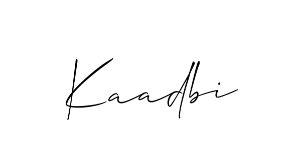 Best and Professional Signature Style for Kaadbi. Allison_Script Best Signature Style Collection. Kaadbi signature style 2 images and pictures png