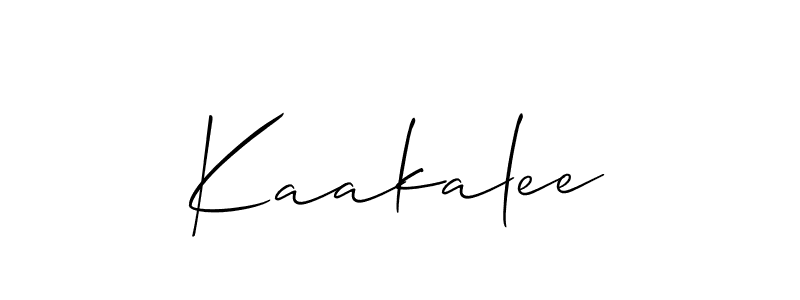 How to make Kaakalee name signature. Use Allison_Script style for creating short signs online. This is the latest handwritten sign. Kaakalee signature style 2 images and pictures png