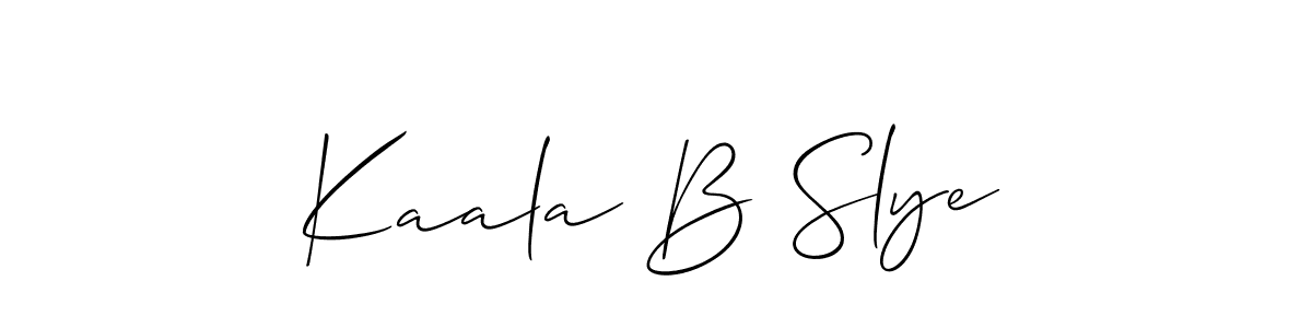 Kaala B Slye stylish signature style. Best Handwritten Sign (Allison_Script) for my name. Handwritten Signature Collection Ideas for my name Kaala B Slye. Kaala B Slye signature style 2 images and pictures png