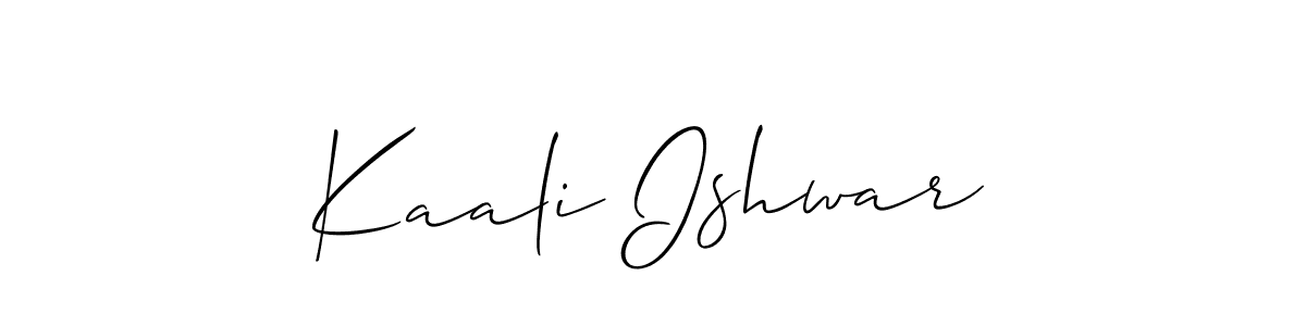 Design your own signature with our free online signature maker. With this signature software, you can create a handwritten (Allison_Script) signature for name Kaali Ishwar. Kaali Ishwar signature style 2 images and pictures png