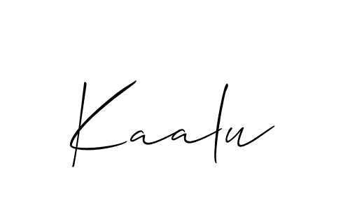 How to make Kaalu signature? Allison_Script is a professional autograph style. Create handwritten signature for Kaalu name. Kaalu signature style 2 images and pictures png