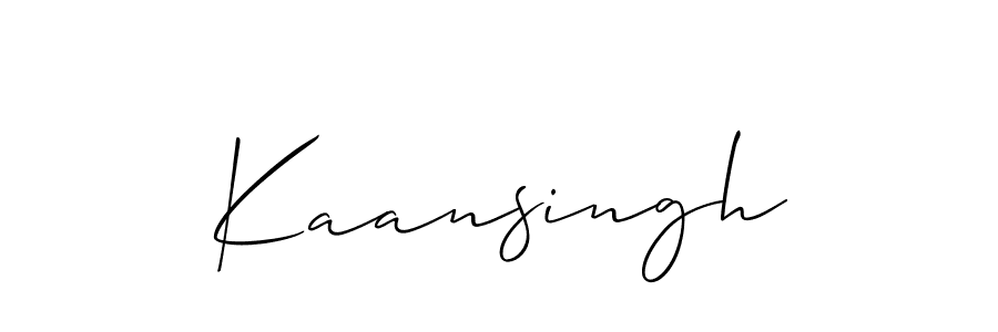 How to make Kaansingh name signature. Use Allison_Script style for creating short signs online. This is the latest handwritten sign. Kaansingh signature style 2 images and pictures png