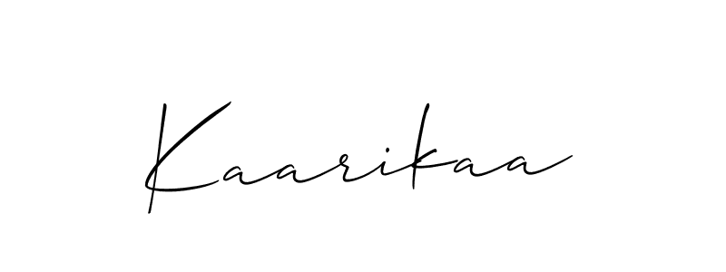 It looks lik you need a new signature style for name Kaarikaa. Design unique handwritten (Allison_Script) signature with our free signature maker in just a few clicks. Kaarikaa signature style 2 images and pictures png