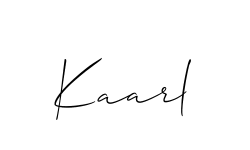 You should practise on your own different ways (Allison_Script) to write your name (Kaarl) in signature. don't let someone else do it for you. Kaarl signature style 2 images and pictures png