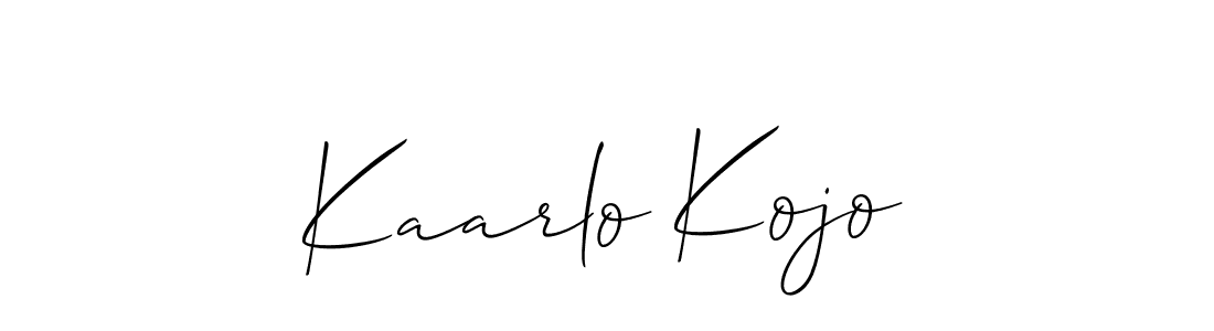 How to make Kaarlo Kojo name signature. Use Allison_Script style for creating short signs online. This is the latest handwritten sign. Kaarlo Kojo signature style 2 images and pictures png