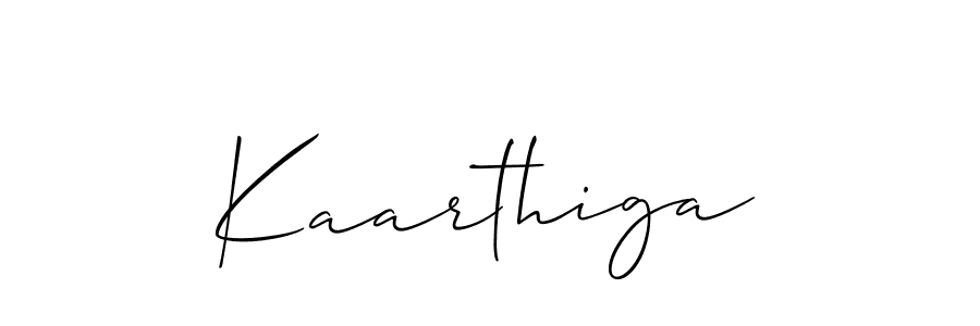 How to make Kaarthiga signature? Allison_Script is a professional autograph style. Create handwritten signature for Kaarthiga name. Kaarthiga signature style 2 images and pictures png