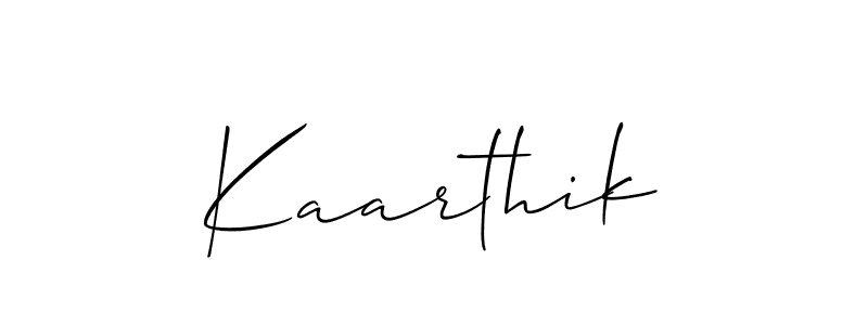 Make a beautiful signature design for name Kaarthik. With this signature (Allison_Script) style, you can create a handwritten signature for free. Kaarthik signature style 2 images and pictures png