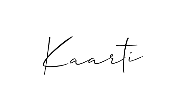 How to make Kaarti signature? Allison_Script is a professional autograph style. Create handwritten signature for Kaarti name. Kaarti signature style 2 images and pictures png