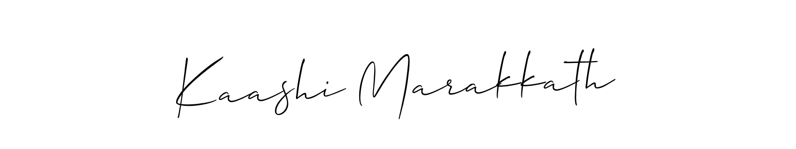 Also we have Kaashi Marakkath name is the best signature style. Create professional handwritten signature collection using Allison_Script autograph style. Kaashi Marakkath signature style 2 images and pictures png