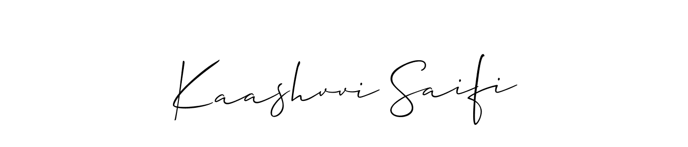 Make a beautiful signature design for name Kaashvvi Saifi. Use this online signature maker to create a handwritten signature for free. Kaashvvi Saifi signature style 2 images and pictures png