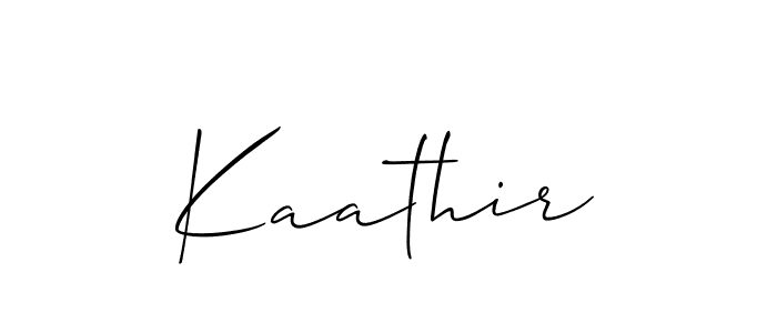 It looks lik you need a new signature style for name Kaathir. Design unique handwritten (Allison_Script) signature with our free signature maker in just a few clicks. Kaathir signature style 2 images and pictures png