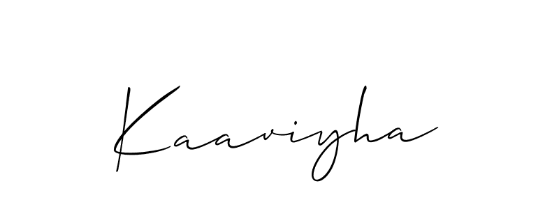 Make a short Kaaviyha signature style. Manage your documents anywhere anytime using Allison_Script. Create and add eSignatures, submit forms, share and send files easily. Kaaviyha signature style 2 images and pictures png