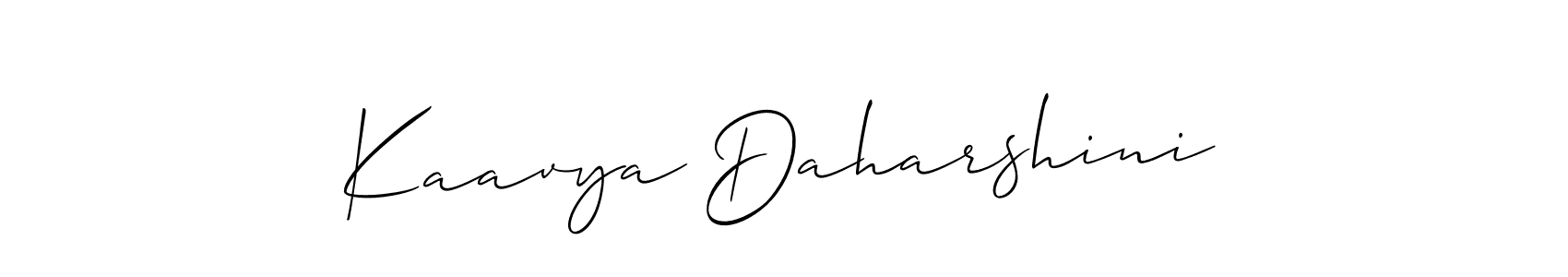 Kaavya Daharshini stylish signature style. Best Handwritten Sign (Allison_Script) for my name. Handwritten Signature Collection Ideas for my name Kaavya Daharshini. Kaavya Daharshini signature style 2 images and pictures png