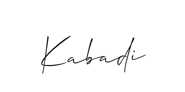 Make a beautiful signature design for name Kabadi. Use this online signature maker to create a handwritten signature for free. Kabadi signature style 2 images and pictures png