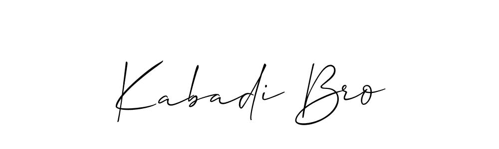 Once you've used our free online signature maker to create your best signature Allison_Script style, it's time to enjoy all of the benefits that Kabadi Bro name signing documents. Kabadi Bro signature style 2 images and pictures png