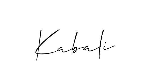 Create a beautiful signature design for name Kabali. With this signature (Allison_Script) fonts, you can make a handwritten signature for free. Kabali signature style 2 images and pictures png