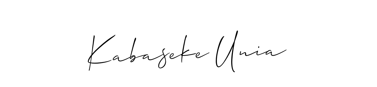 Make a short Kabaseke Unia signature style. Manage your documents anywhere anytime using Allison_Script. Create and add eSignatures, submit forms, share and send files easily. Kabaseke Unia signature style 2 images and pictures png
