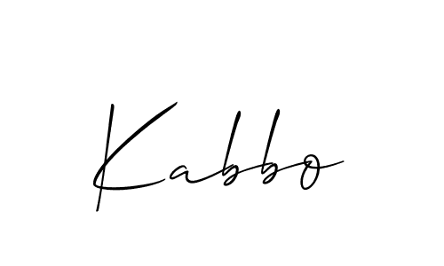 How to make Kabbo signature? Allison_Script is a professional autograph style. Create handwritten signature for Kabbo name. Kabbo signature style 2 images and pictures png