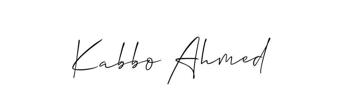 How to make Kabbo Ahmed name signature. Use Allison_Script style for creating short signs online. This is the latest handwritten sign. Kabbo Ahmed signature style 2 images and pictures png