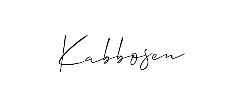 How to Draw Kabbosen signature style? Allison_Script is a latest design signature styles for name Kabbosen. Kabbosen signature style 2 images and pictures png