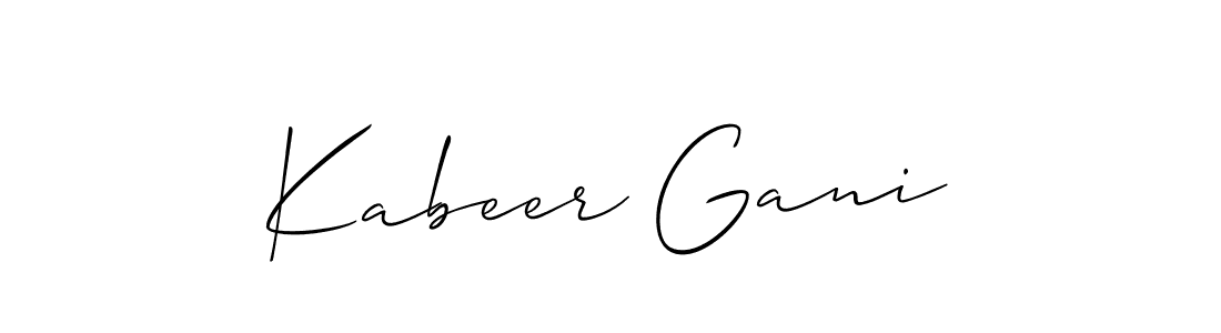Allison_Script is a professional signature style that is perfect for those who want to add a touch of class to their signature. It is also a great choice for those who want to make their signature more unique. Get Kabeer Gani name to fancy signature for free. Kabeer Gani signature style 2 images and pictures png