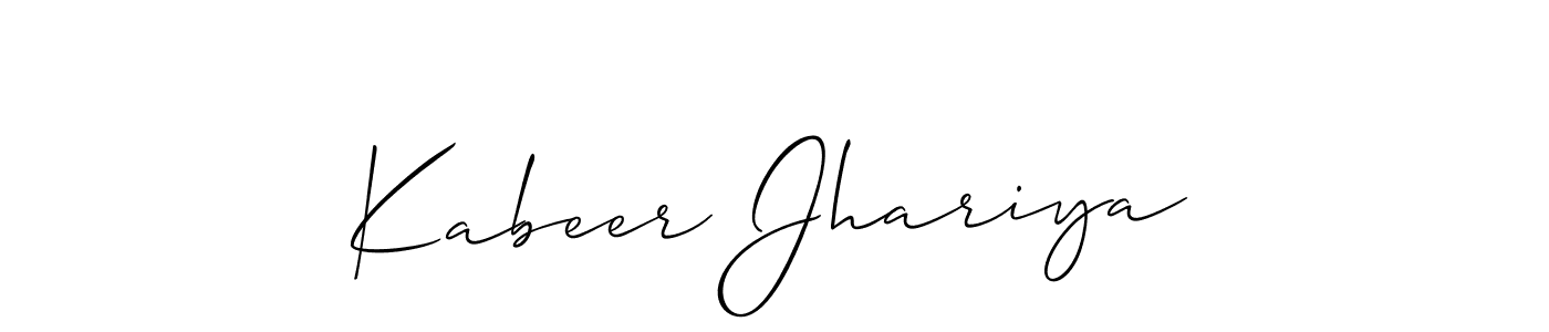 You can use this online signature creator to create a handwritten signature for the name Kabeer Jhariya. This is the best online autograph maker. Kabeer Jhariya signature style 2 images and pictures png