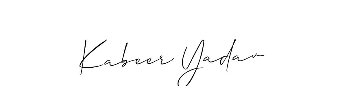 Kabeer Yadav stylish signature style. Best Handwritten Sign (Allison_Script) for my name. Handwritten Signature Collection Ideas for my name Kabeer Yadav. Kabeer Yadav signature style 2 images and pictures png