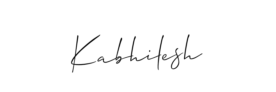 Design your own signature with our free online signature maker. With this signature software, you can create a handwritten (Allison_Script) signature for name Kabhilesh. Kabhilesh signature style 2 images and pictures png