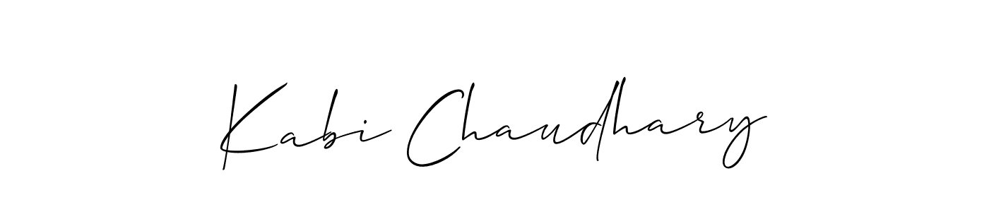 The best way (Allison_Script) to make a short signature is to pick only two or three words in your name. The name Kabi Chaudhary include a total of six letters. For converting this name. Kabi Chaudhary signature style 2 images and pictures png