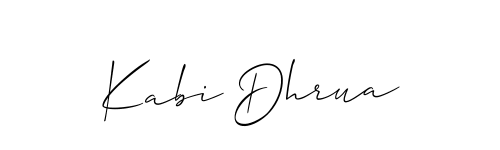 You should practise on your own different ways (Allison_Script) to write your name (Kabi Dhrua) in signature. don't let someone else do it for you. Kabi Dhrua signature style 2 images and pictures png