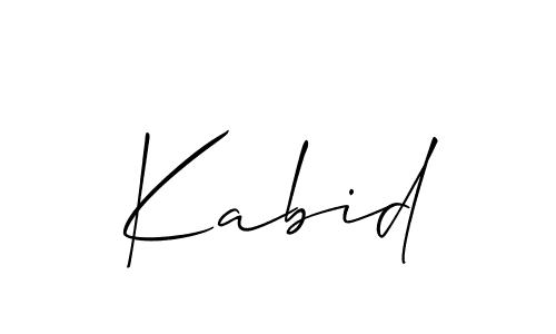 Kabid stylish signature style. Best Handwritten Sign (Allison_Script) for my name. Handwritten Signature Collection Ideas for my name Kabid. Kabid signature style 2 images and pictures png