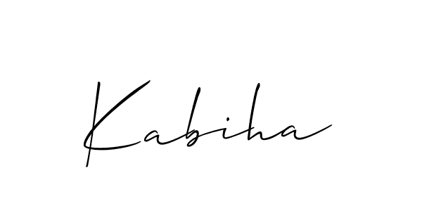 Also we have Kabiha name is the best signature style. Create professional handwritten signature collection using Allison_Script autograph style. Kabiha signature style 2 images and pictures png